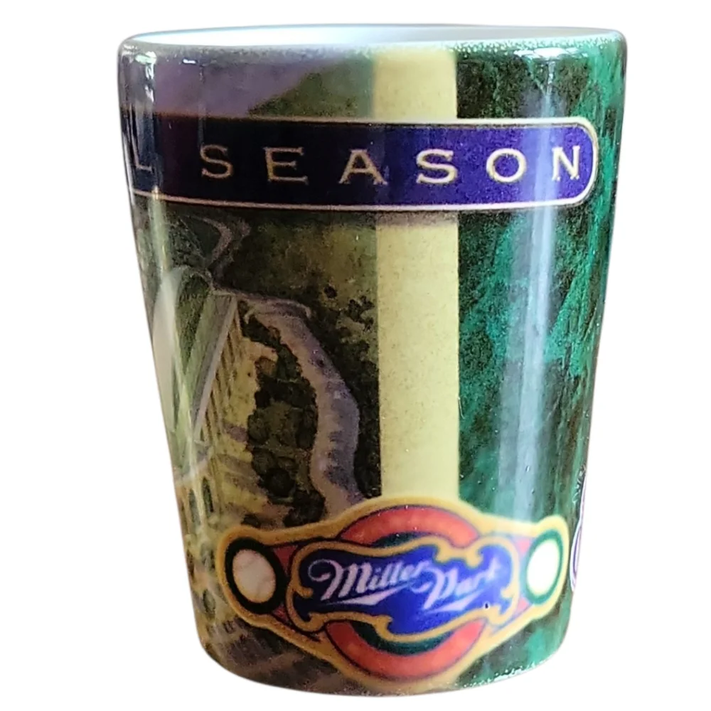 Vtg 2001 Inaugural Season Milwaukee Brewers Miller Park Beer Ceramic Shot Glass